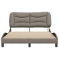 vidaXL Estructura de cama con luces LED tela gris taupe 120x200 cm vidaXL Estructura de cama con luces LED tela gris taupe 120x200 cm