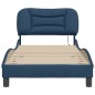 vidaXL Estructura de cama con luces LED tela azul 90x190 cm vidaXL Estructura de cama con luces LED tela azul 90x190 cm