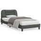 vidaXL Estructura de cama con luces LED tela gris oscuro 80x200 cm vidaXL Estructura de cama con luces LED tela gris oscuro 80x200 cm
