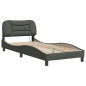 vidaXL Estructura de cama con luces LED tela gris oscuro 80x200 cm vidaXL Estructura de cama con luces LED tela gris oscuro 80x200 cm