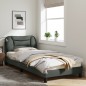 vidaXL Estructura de cama con luces LED tela gris oscuro 80x200 cm vidaXL Estructura de cama con luces LED tela gris oscuro 80x200 cm
