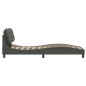 vidaXL Estructura de cama con luces LED tela gris oscuro 80x200 cm vidaXL Estructura de cama con luces LED tela gris oscuro 80x200 cm