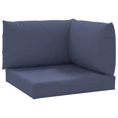 vidaXL Cojines para muebles de palets 3 uds tela Oxford azul marino