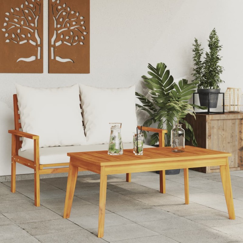 vidaXL Set de muebles de jardín con cojines madera maciza acacia vidaXL Set de muebles de jardín con cojines madera maciza acacia