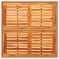 vidaXL Mesa de jardín de ratán PE y madera acacia beige 90x90x75 cm vidaXL Mesa de jardín de ratán PE y madera acacia beige 90x90x75 cm