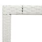 vidaXL Mesa de jardín superficie de vidrio ratán PE blanco 150x90x75cm vidaXL Mesa de jardín superficie de vidrio ratán PE blanco 150x90x75cm