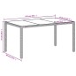 vidaXL Mesa de jardín superficie de vidrio ratán PE blanco 150x90x75cm vidaXL Mesa de jardín superficie de vidrio ratán PE blanco 150x90x75cm