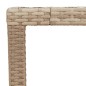 vidaXL Mesa de jardín ratán PE beige y madera de acacia 190x90x75 cm