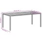 vidaXL Mesa de jardín ratán PE beige y madera de acacia 190x90x75 cm