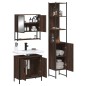 vidaXL Set de muebles baño 3 pzas madera contrachapada roble marrón vidaXL Set de muebles baño 3 pzas madera contrachapada roble marrón