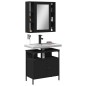 vidaXL Juego de muebles de baño 2 pzas madera contrachapada negro vidaXL Juego de muebles de baño 2 pzas madera contrachapada negro