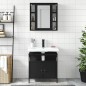 vidaXL Juego de muebles de baño 2 pzas madera contrachapada negro vidaXL Juego de muebles de baño 2 pzas madera contrachapada negro