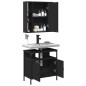vidaXL Juego de muebles de baño 2 pzas madera contrachapada negro vidaXL Juego de muebles de baño 2 pzas madera contrachapada negro