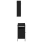 vidaXL Juego de muebles de baño 2 pzas madera contrachapada negro vidaXL Juego de muebles de baño 2 pzas madera contrachapada negro