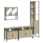 vidaXL Juego de muebles de baño 4 pzas contrachapada roble Sonoma vidaXL Juego de muebles de baño 4 pzas contrachapada roble Sonoma