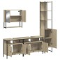 vidaXL Juego de muebles de baño 4 pzas contrachapada roble Sonoma vidaXL Juego de muebles de baño 4 pzas contrachapada roble Sonoma