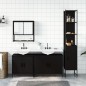 vidaXL Juego de muebles de baño 4 pzas madera contrachapada negro vidaXL Juego de muebles de baño 4 pzas madera contrachapada negro
