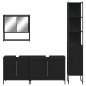 vidaXL Juego de muebles de baño 4 pzas madera contrachapada negro vidaXL Juego de muebles de baño 4 pzas madera contrachapada negro