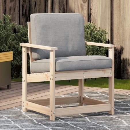 vidaXL Silla de jardín de madera maciza de pino 62x55x77 cm