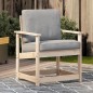 vidaXL Silla de jardín de madera maciza de pino 62x55x77 cm