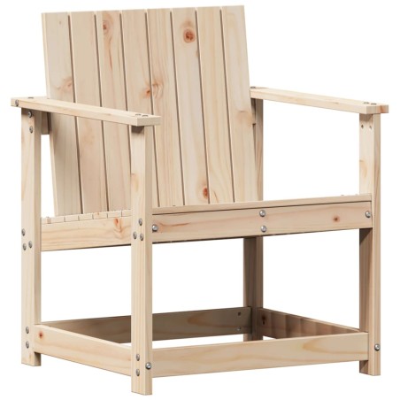 vidaXL Silla de jardín de madera maciza de pino 62x55x77 cm