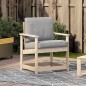 vidaXL Silla de jardín de madera maciza de pino 62x55x77 cm