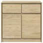 vidaXL Aparador SAUDA madera maciza pino roble 80x43x75,5 cm