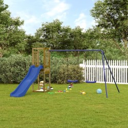 vidaXL Parque infantil de exterior madera de pino impregnada