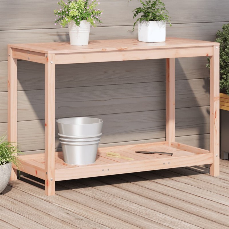 vidaXL Mesa de plantación y estante madera maciza Douglas 108x50x75 cm vidaXL Mesa de plantación y estante madera maciza Douglas 108x50x75 cm