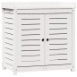vidaXL Mesa plantación con estantes madera pino blanco 82,5x50x86,5 cm vidaXL Mesa plantación con estantes madera pino blanco 82,5x50x86,5 cm