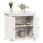 vidaXL Mesa plantación con estantes madera pino blanco 82,5x50x86,5 cm vidaXL Mesa plantación con estantes madera pino blanco 82,5x50x86,5 cm