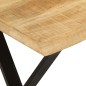 vidaXL Banco con borde natural de madera de mango maciza 105 cm vidaXL Banco con borde natural de madera de mango maciza 105 cm