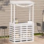 vidaXL Mesa alta bar de jardín madera maciza blanco 112,5x57x195,5 cm vidaXL Mesa alta bar de jardín madera maciza blanco 112,5x57x195,5 cm