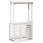 vidaXL Mesa alta bar de jardín madera maciza blanco 112,5x57x195,5 cm vidaXL Mesa alta bar de jardín madera maciza blanco 112,5x57x195,5 cm
