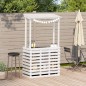 vidaXL Mesa alta bar de jardín madera maciza blanco 112,5x57x195,5 cm vidaXL Mesa alta bar de jardín madera maciza blanco 112,5x57x195,5 cm
