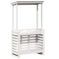 vidaXL Mesa alta bar de jardín madera maciza blanco 112,5x57x195,5 cm vidaXL Mesa alta bar de jardín madera maciza blanco 112,5x57x195,5 cm