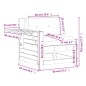 vidaXL Sofá jardín con reposabrazos y cojín madera pino marrón cera vidaXL Sofá jardín con reposabrazos y cojín madera pino marrón cera