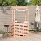 vidaXL Mesa de bar de jardín con techo madera maciza 112,5x57x195,5 cm vidaXL Mesa de bar de jardín con techo madera maciza 112,5x57x195,5 cm