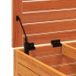 vidaXL Taburete de jardín con cojín madera maciza de pino marrón cera vidaXL Taburete de jardín con cojín madera maciza de pino marrón cera