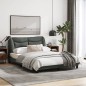 vidaXL Estructura de cama con luces LED tela gris oscuro 140x200 cm vidaXL Estructura de cama con luces LED tela gris oscuro 140x200 cm