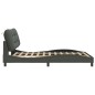 vidaXL Estructura de cama con luces LED tela gris oscuro 140x200 cm vidaXL Estructura de cama con luces LED tela gris oscuro 140x200 cm