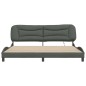 vidaXL Estructura de cama con luces LED tela gris oscuro 200x200 cm vidaXL Estructura de cama con luces LED tela gris oscuro 200x200 cm