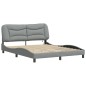 vidaXL Estructura de cama con luces LED tela gris claro 160x200 cm vidaXL Estructura de cama con luces LED tela gris claro 160x200 cm