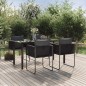 vidaXL Juego de comedor para jardín 5 piezas negro vidaXL Juego de comedor para jardín 5 piezas negro