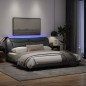 vidaXL Estructura de cama con luces LED tela gris claro 180x200 cm vidaXL Estructura de cama con luces LED tela gris claro 180x200 cm