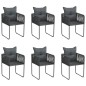 vidaXL Juego de comedor para jardín 5 piezas negro vidaXL Juego de comedor para jardín 5 piezas negro