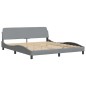 vidaXL Estructura de cama con luces LED tela gris claro 180x200 cm vidaXL Estructura de cama con luces LED tela gris claro 180x200 cm