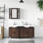 vidaXL Set de muebles de baño 3 pzas madera contrachapada roble marrón vidaXL Set de muebles de baño 3 pzas madera contrachapada roble marrón