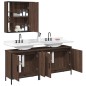 vidaXL Set de muebles de baño 3 pzas madera contrachapada roble marrón vidaXL Set de muebles de baño 3 pzas madera contrachapada roble marrón