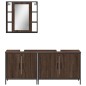 vidaXL Set de muebles de baño 3 pzas madera contrachapada roble marrón vidaXL Set de muebles de baño 3 pzas madera contrachapada roble marrón